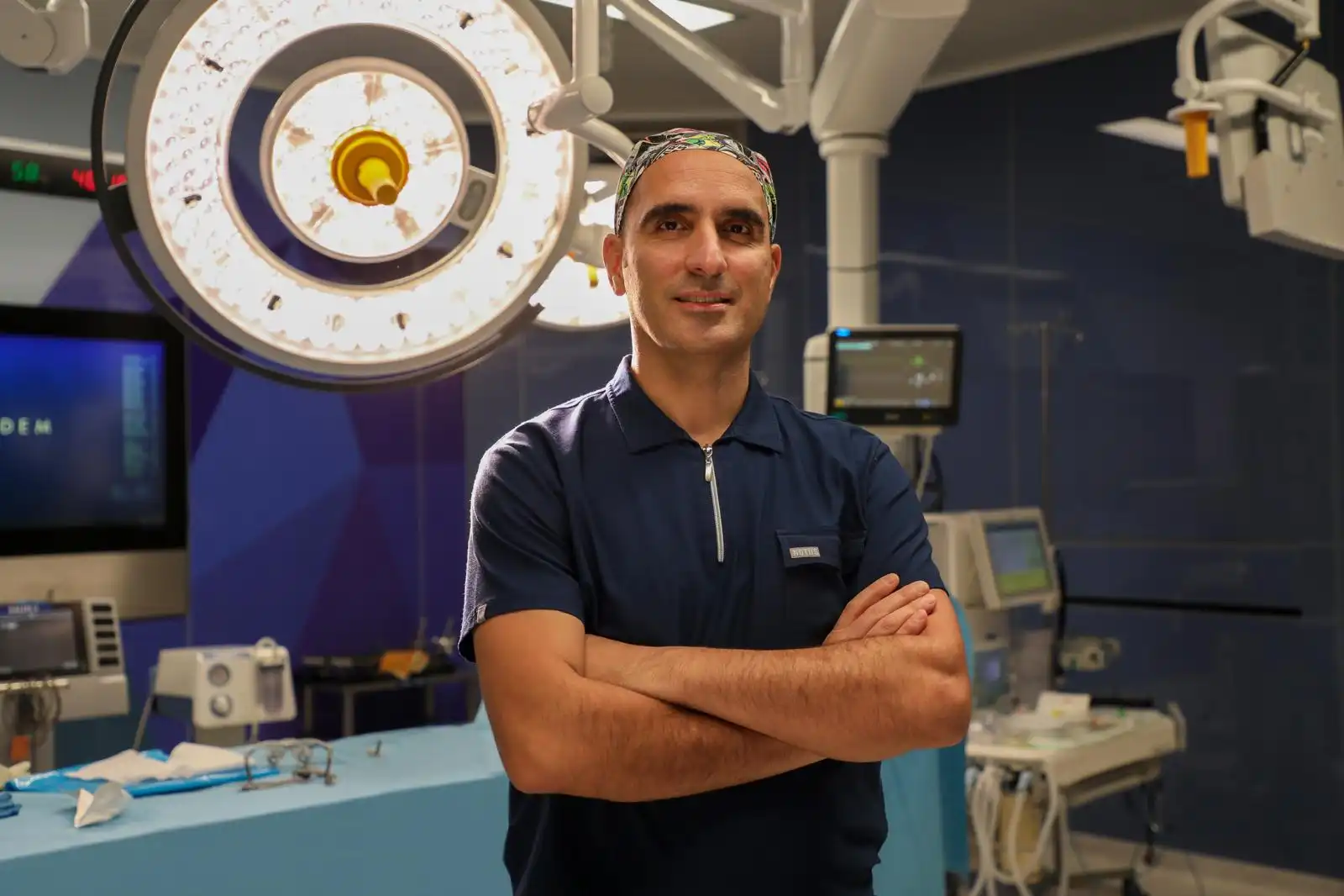 Medical professionals reviewing patient files and imaging results with modern technology