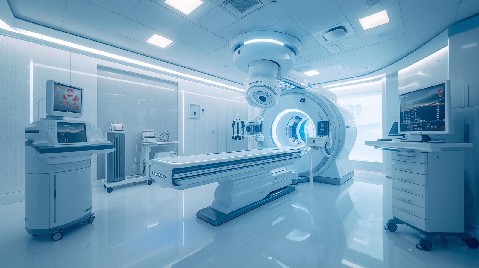 Modern cancer care technology combining advanced treatments with personalized patient care